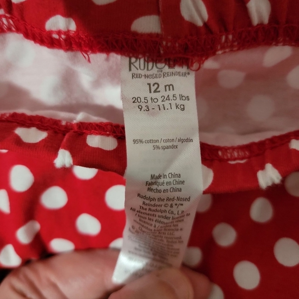 NWT Rudolph the Red Nosed Reindeer Christmas Outfit. Size 12 months! - Picture 8 of 10